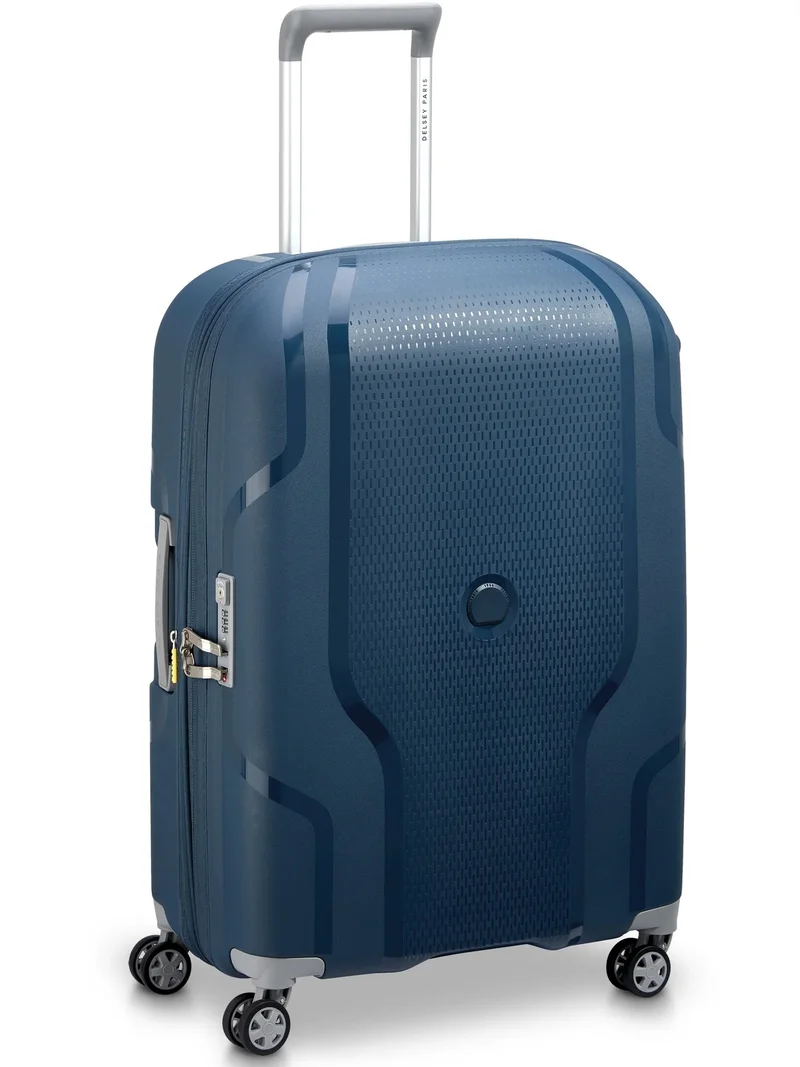 ديلسي _باريس حقيبة سفر بعجلات مزدوجة قابلة للتوسيع  سم من كلافيل، لون أزرق جينز